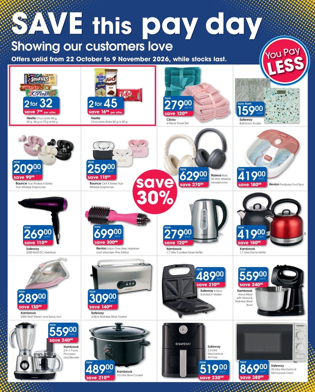 CLICKS specials - From Thursday 22 Oct 2026