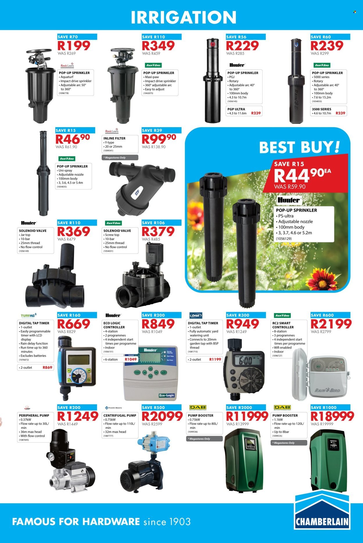 CHAMBERLAIN specials - From Thursday 13 Aug 2026