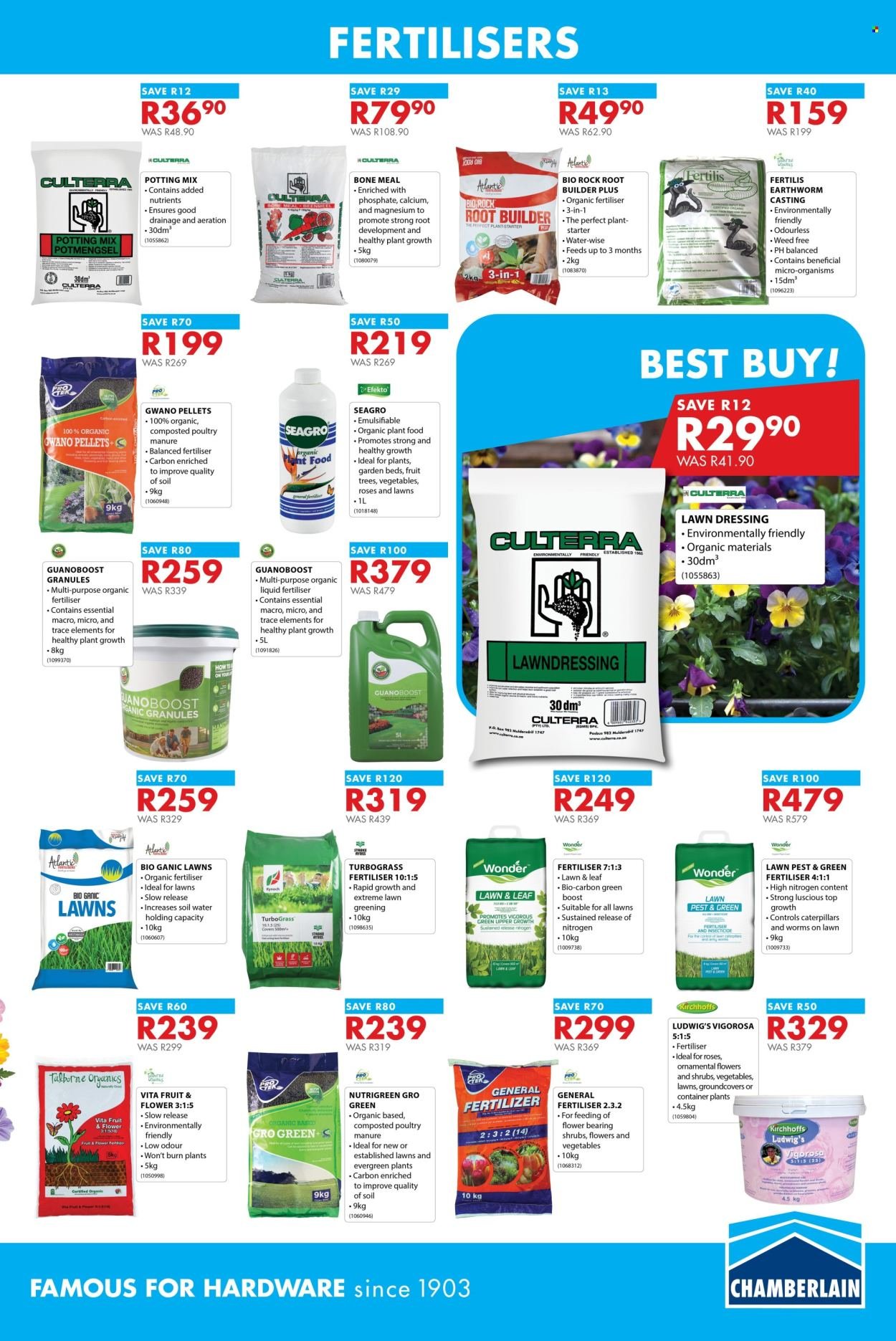 CHAMBERLAIN specials - From Thursday 13 Aug 2026