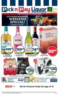 PICK N PAY specials - Weekend Liquor Specials (2026-02-19 - 2026-02-22)