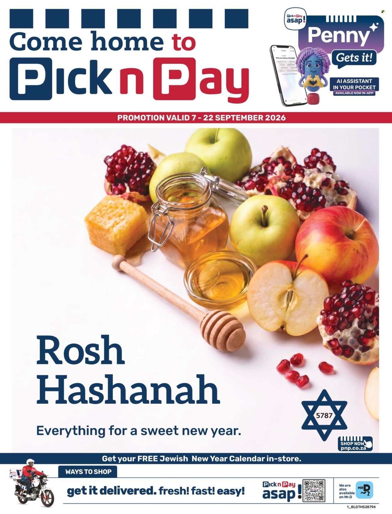 PICK N PAY specials - Rosh Hashanah Specials