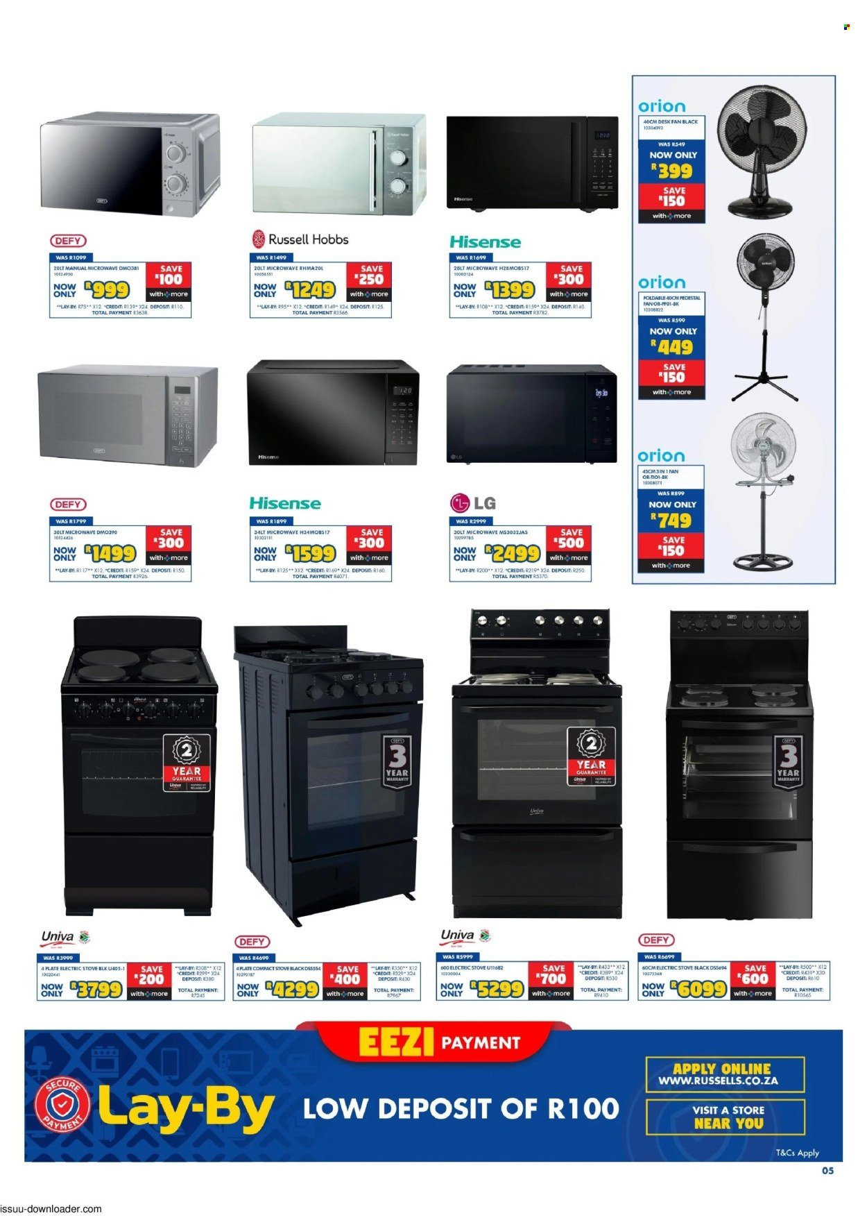 RUSSELLS specials - From Thursday 15 Oct 2026