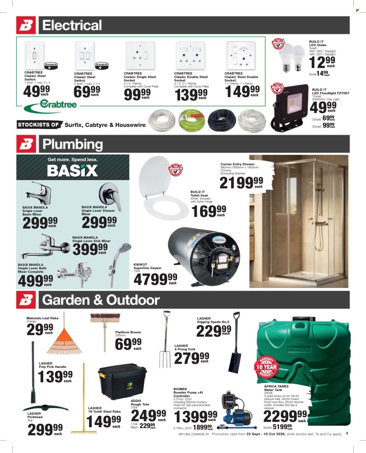 BUILD IT specials - From Wednesday 23 Sept 2026