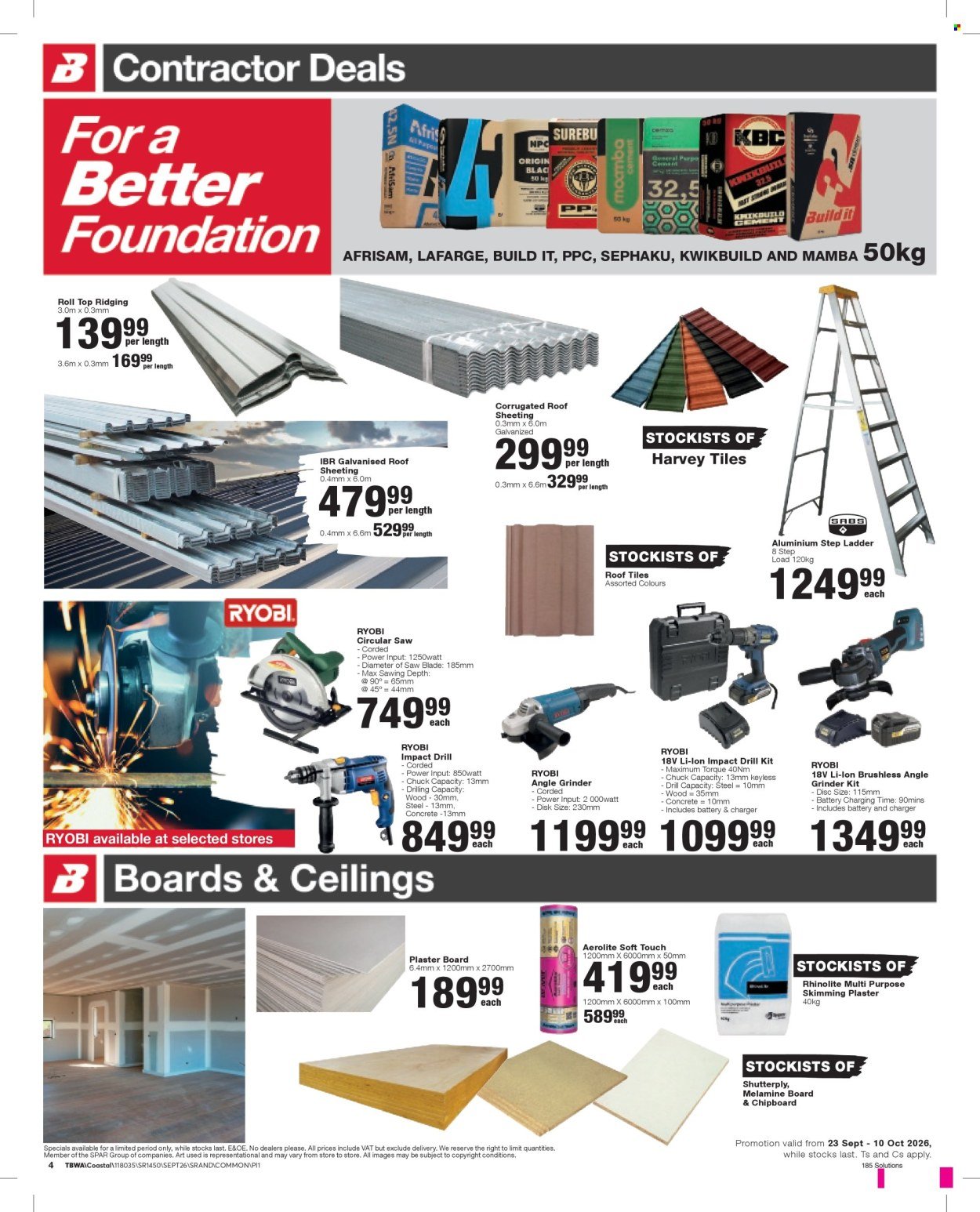 BUILD IT specials - From Wednesday 23 Sept 2026
