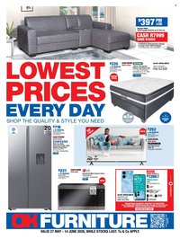 OK FURNITURE specials - From Wednesday 27 May 2026