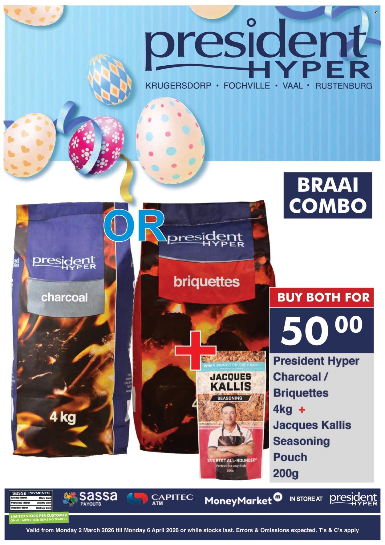 PRESIDENT HYPER specials - Easter Braai Combo (2026-03-01 - 2026-04-06) | 1