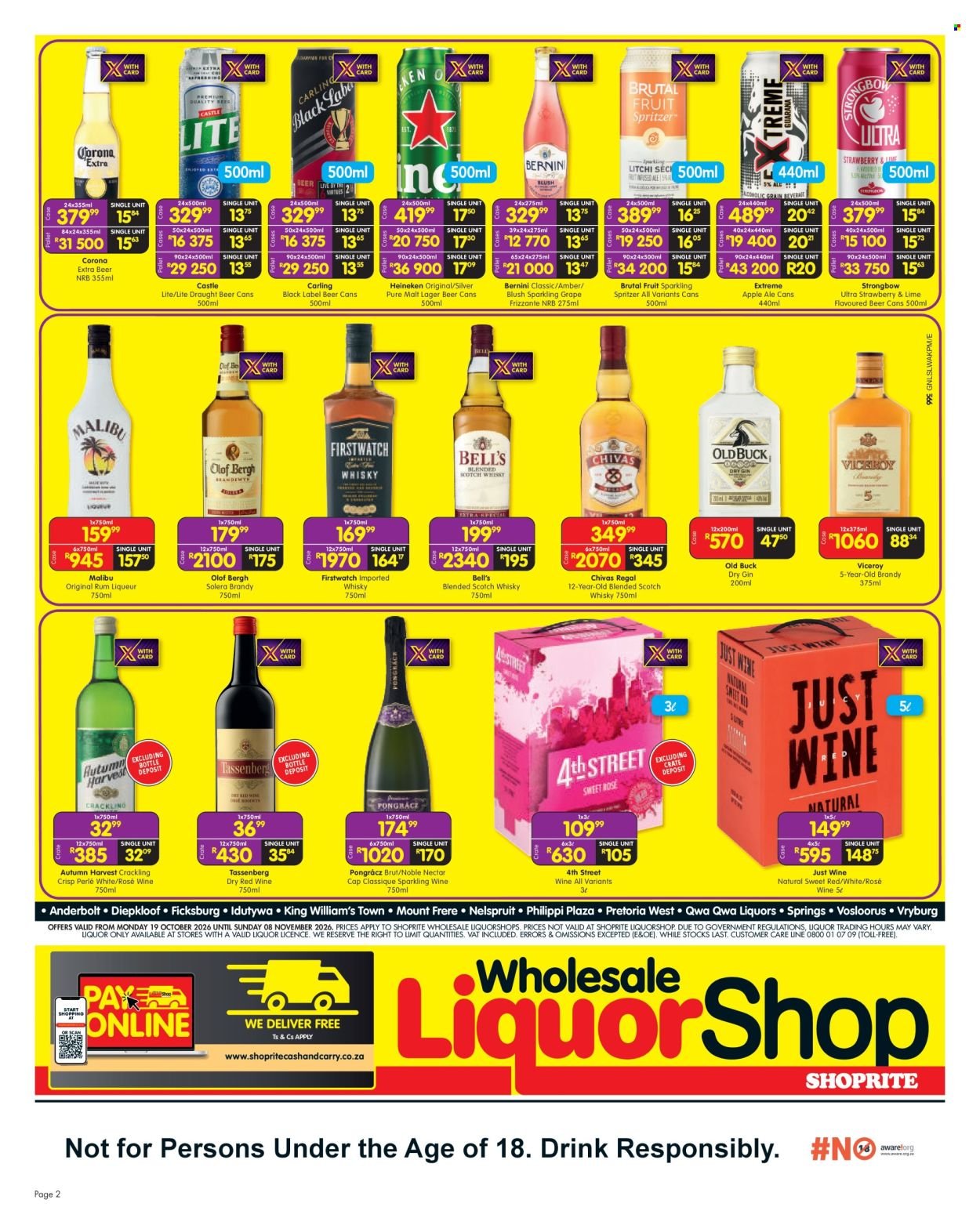 SHOPRITE specials - Wholesale LiquorShop Savings Selected Stores