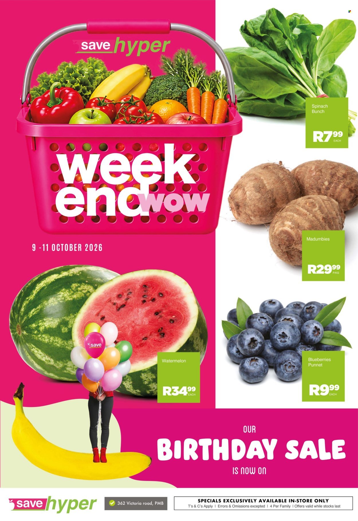 SAVE specials - From Friday 9 Oct 2026