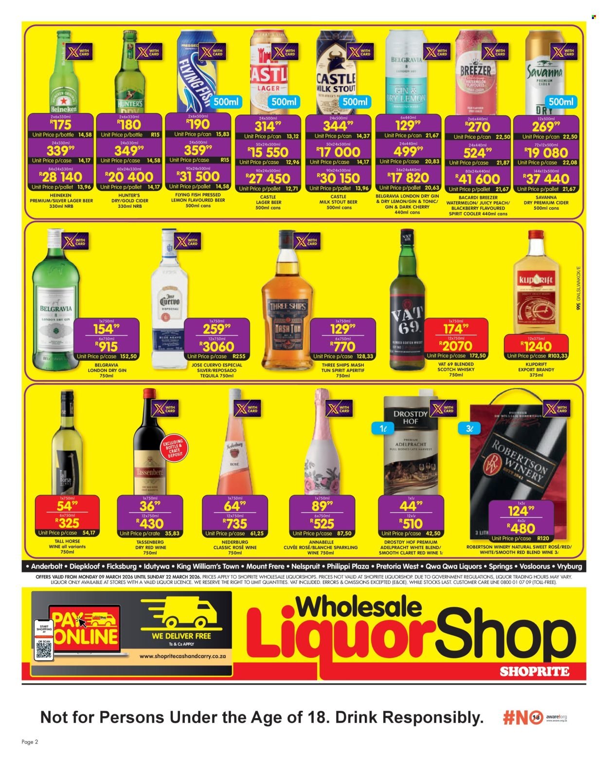 SHOPRITE specials - Wholesale LiquorShop Deals Selected Stores (2026-03-09 - 2026-03-22) | 2