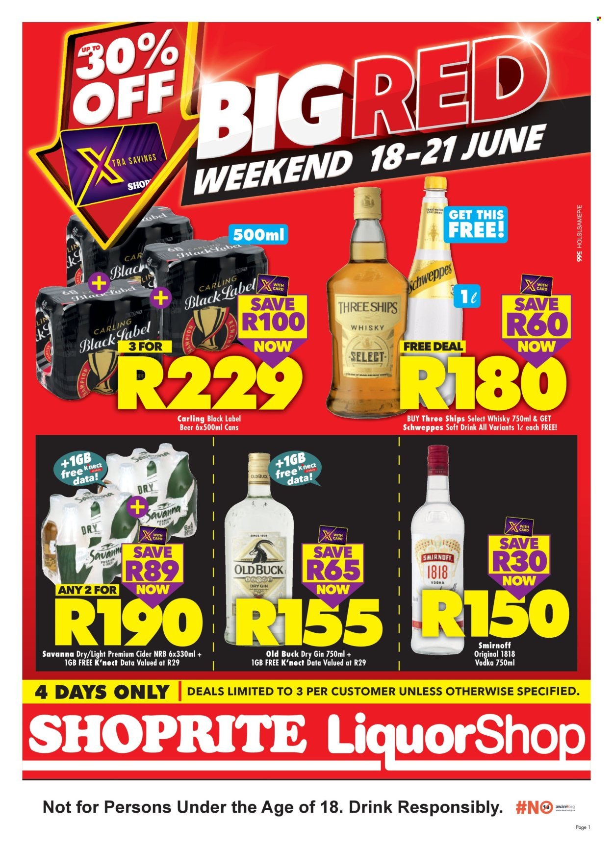 SHOPRITE specials - LiquorShop Big Red Weekend