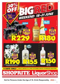SHOPRITE specials - LiquorShop Big Red Weekend