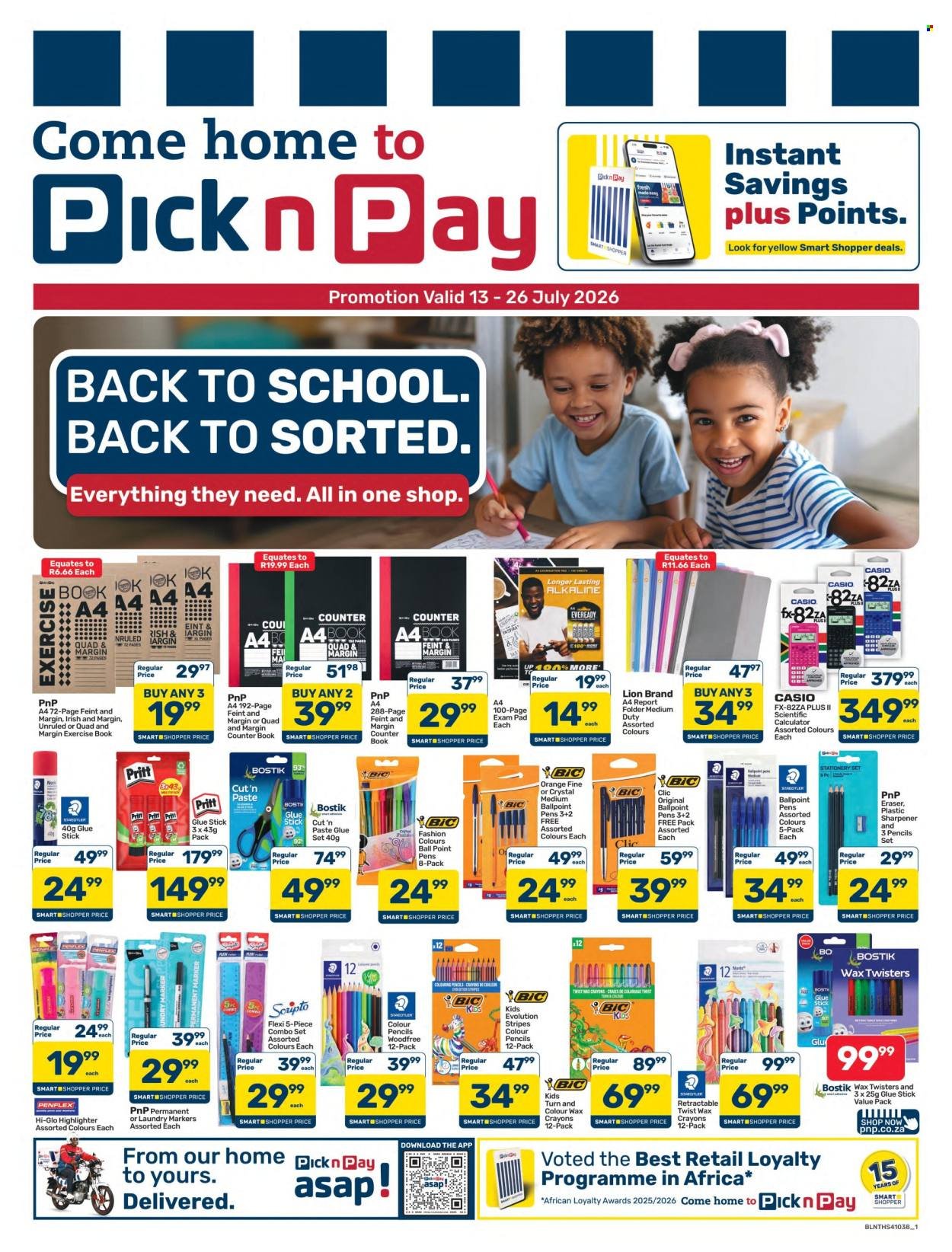 PICK N PAY specials - Back To School Specials
