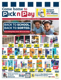 PICK N PAY specials - Back To School Specials