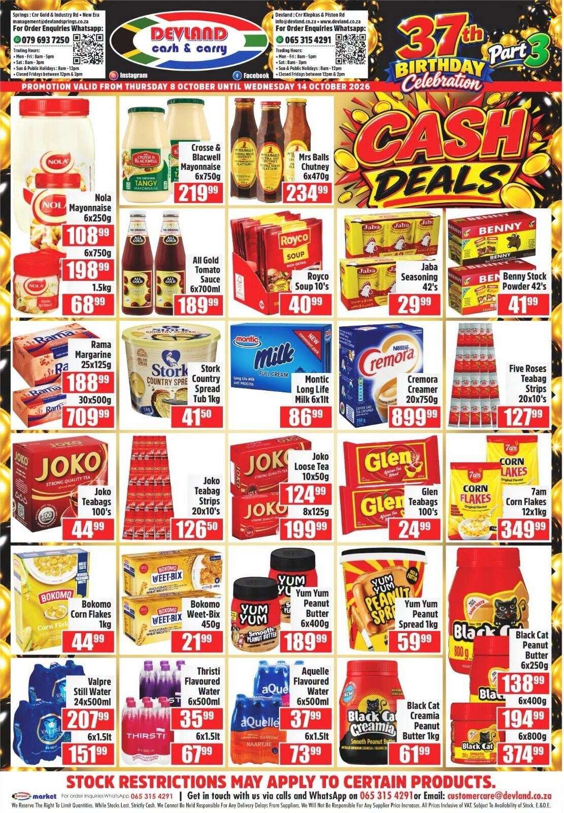DEVLAND specials - From Thursday 8 Oct 2026