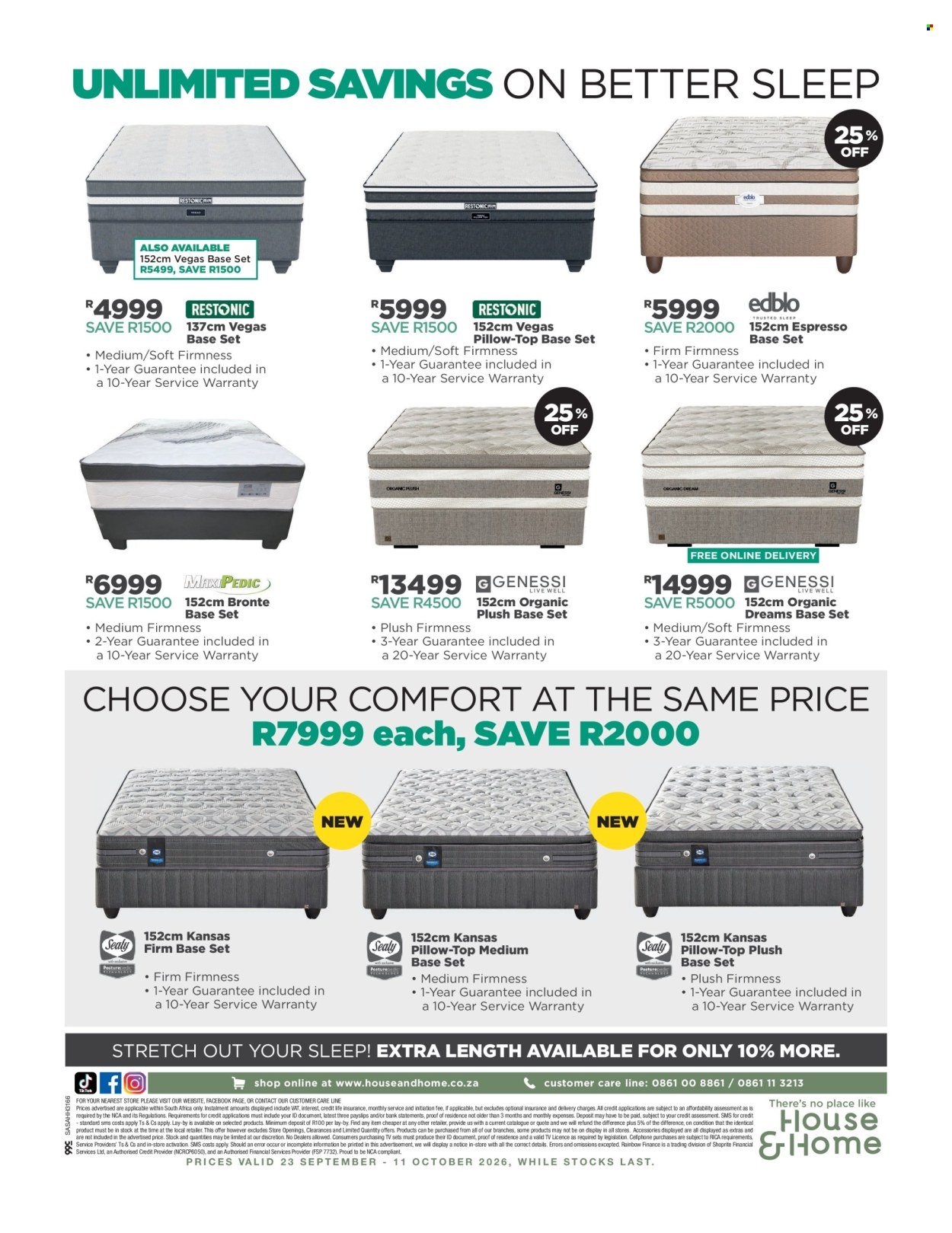 HOUSE & HOME specials - From Wednesday 23 Sept 2026