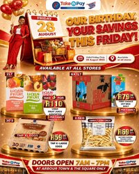 TAKE N PAY specials - From Friday 28 Aug 2026