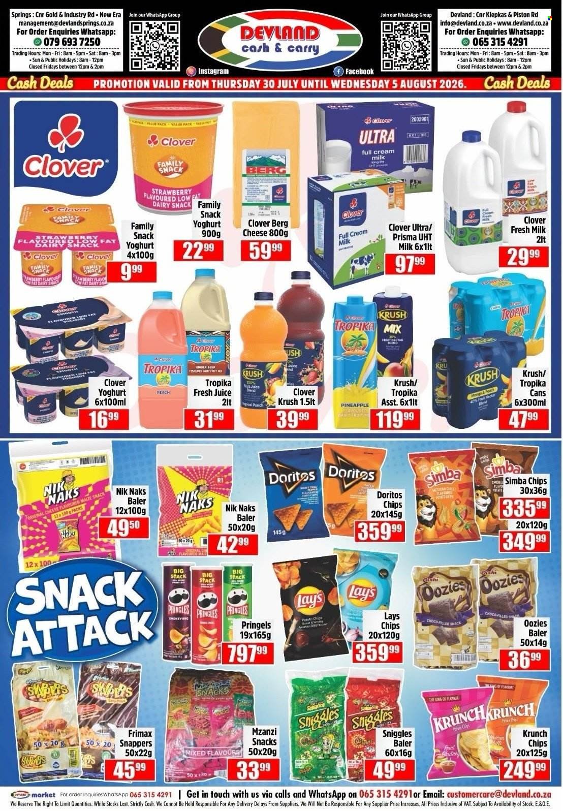 DEVLAND specials - From Thursday 30 Jul 2026