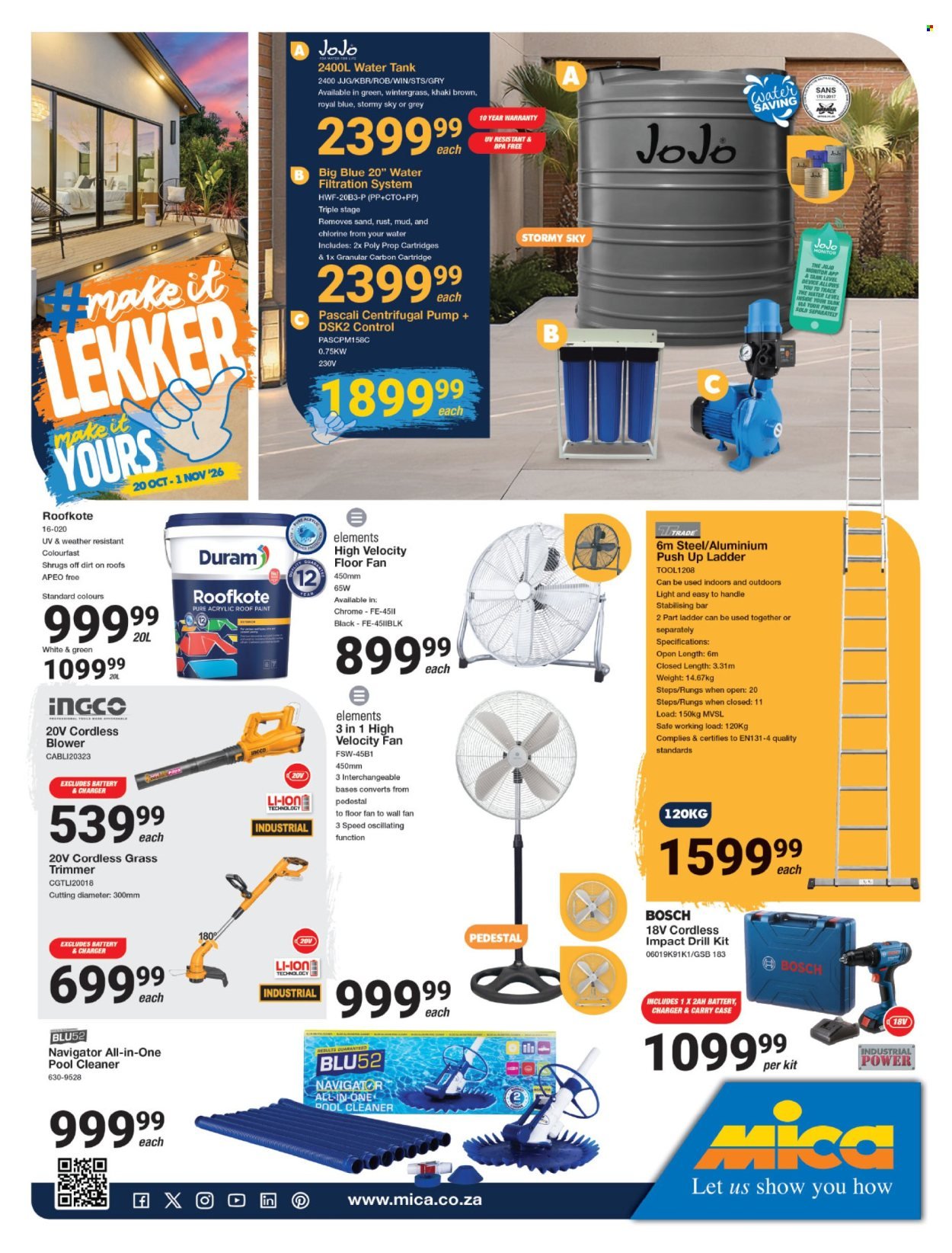 MICA specials - From Tuesday 20 Oct 2026