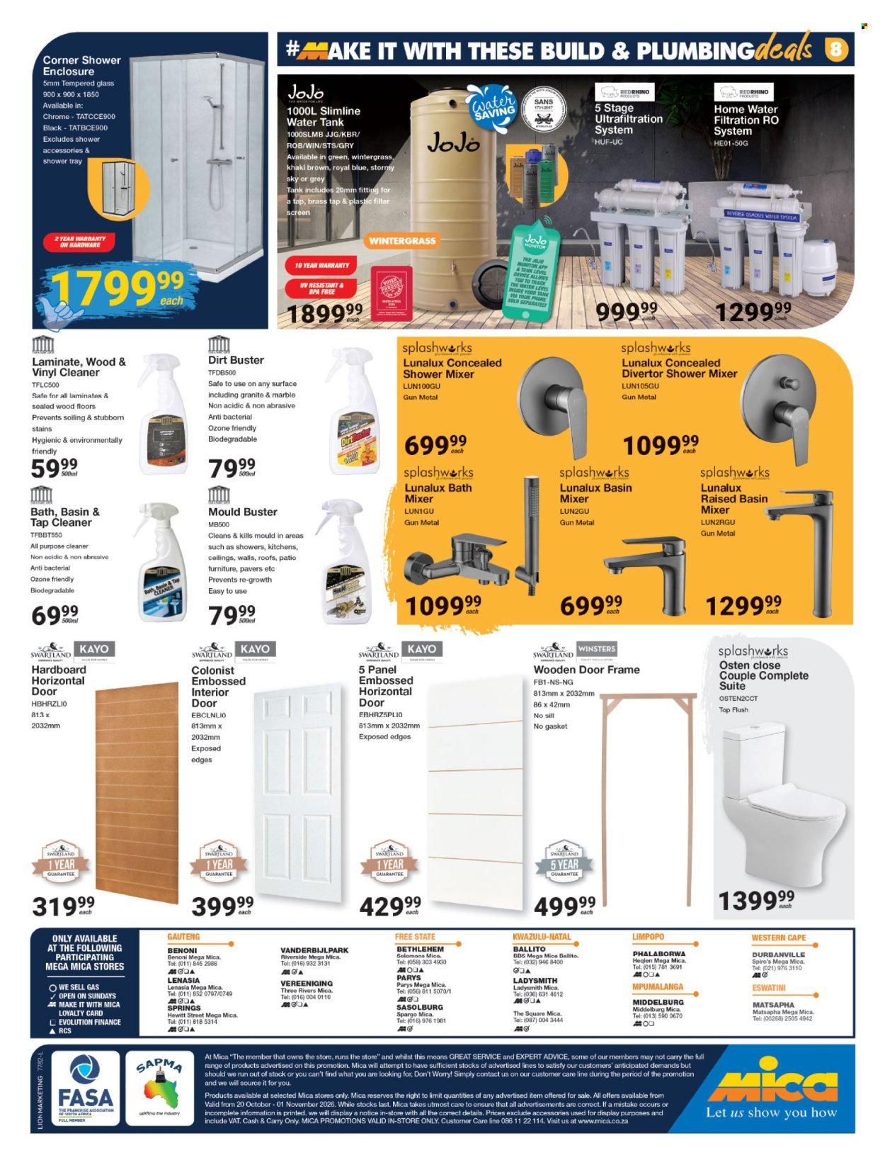 MICA specials - From Tuesday 20 Oct 2026