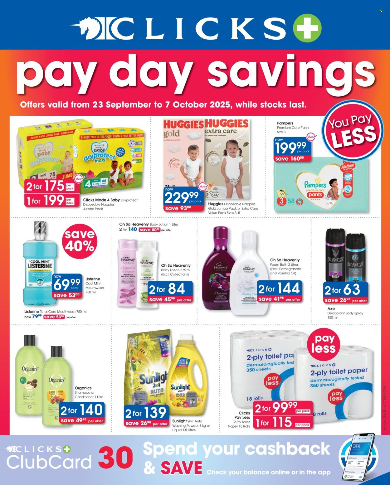 CLICKS specials - From Tuesday 23 Sept 2025 (2025-09-23 - 2025-10-07) | 1
