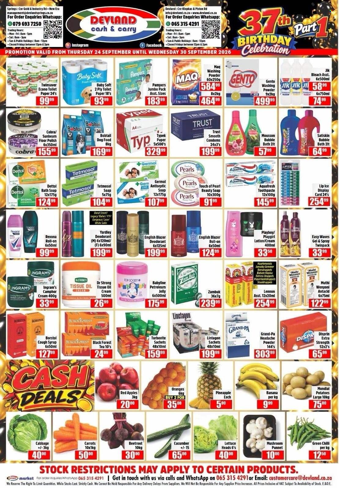 DEVLAND specials - From Thursday 24 Sept 2026