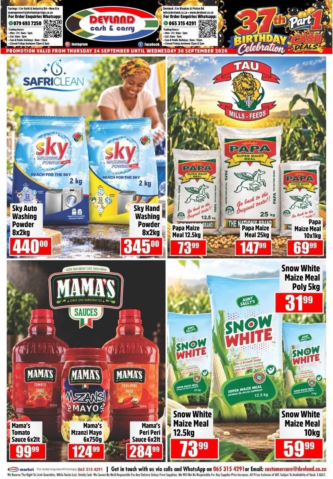 DEVLAND specials - From Thursday 24 Sept 2026