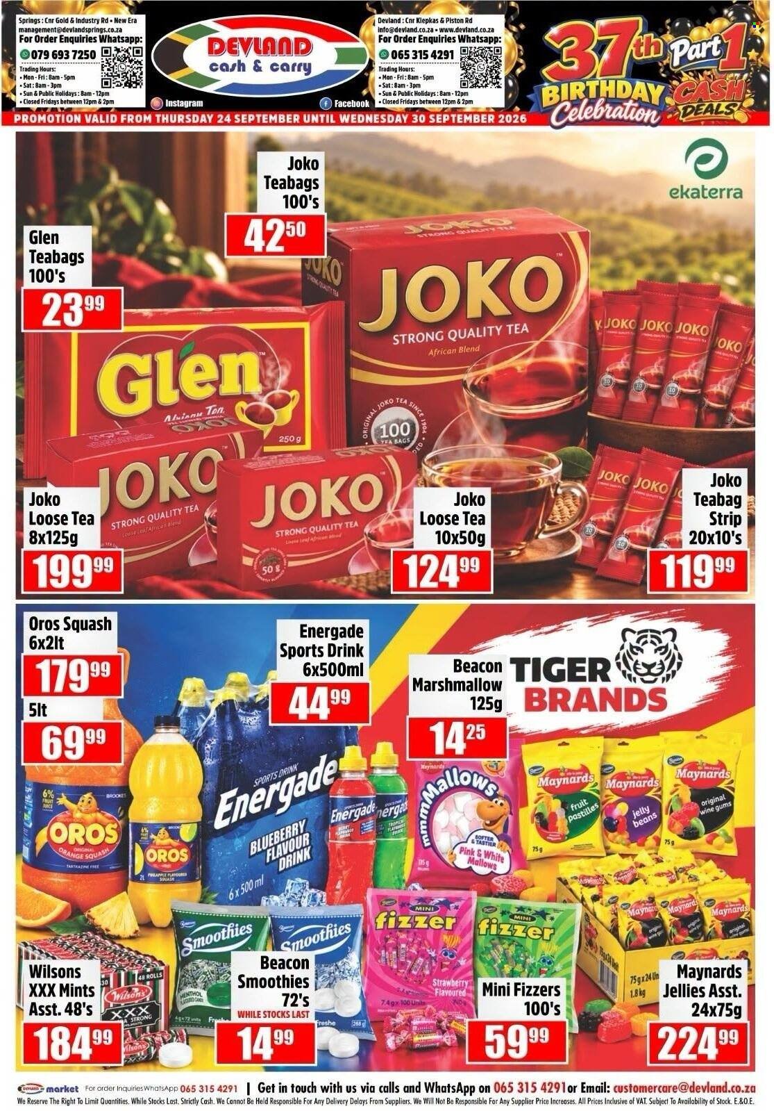 DEVLAND specials - From Thursday 24 Sept 2026