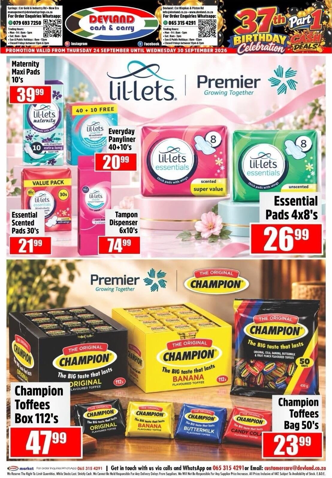 DEVLAND specials - From Thursday 24 Sept 2026