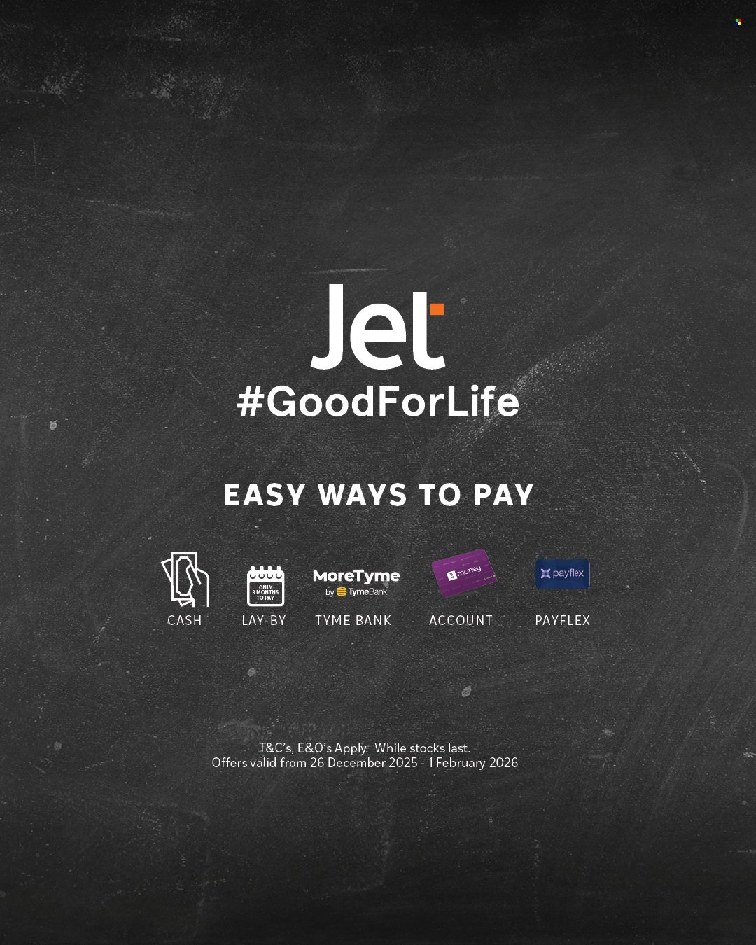 JET specials - From Friday 26 Dec 2025 (2025-12-26 - 2026-02-01) | 3