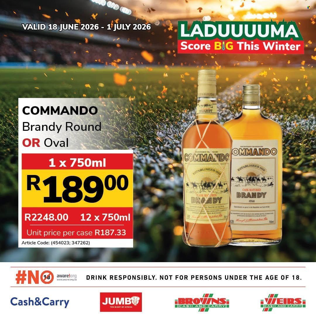 JUMBO CASH & CARRY specials - From Thursday 18 Jun 2026
