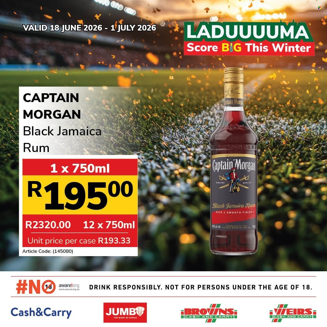 JUMBO CASH & CARRY specials - From Thursday 18 Jun 2026