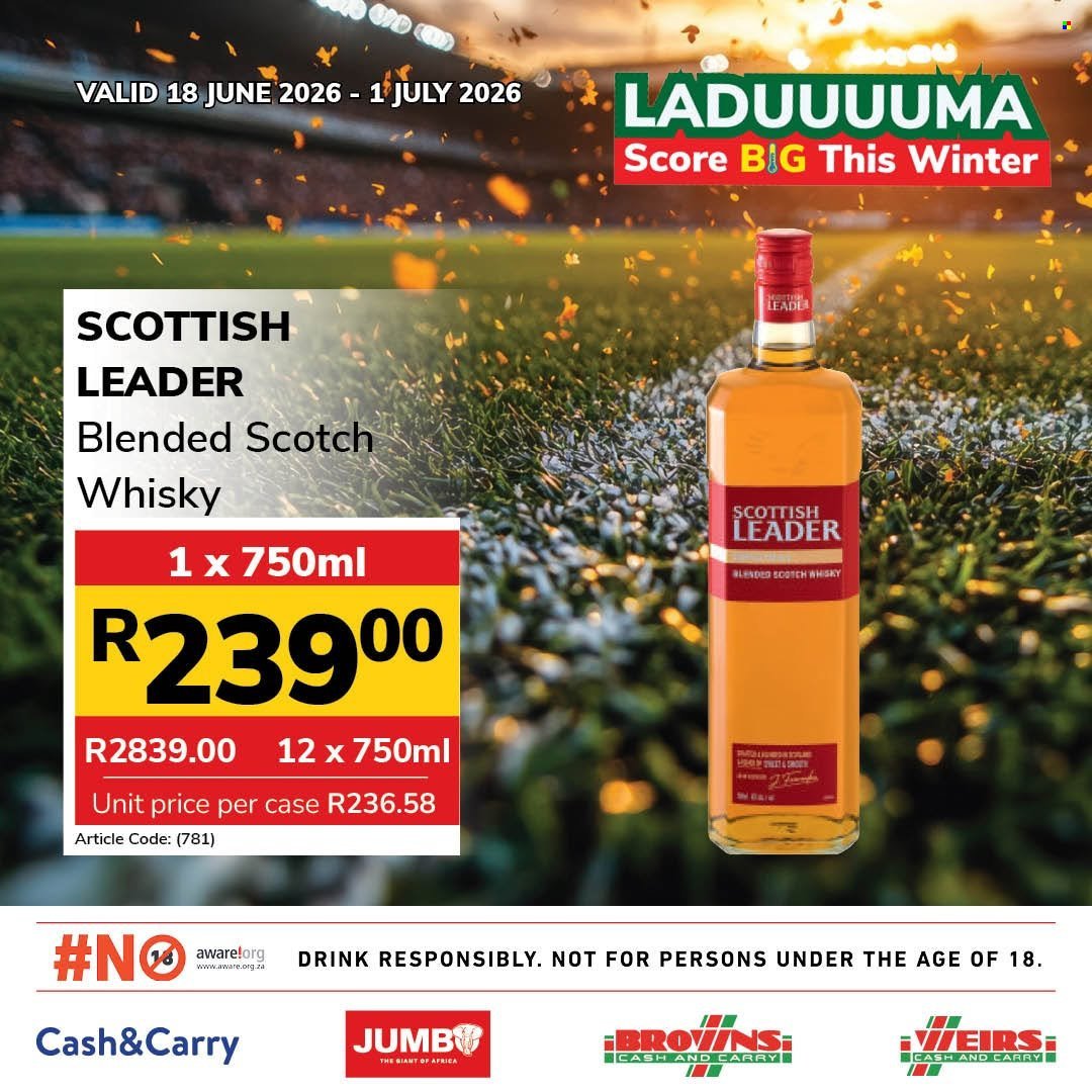 JUMBO CASH & CARRY specials - From Thursday 18 Jun 2026
