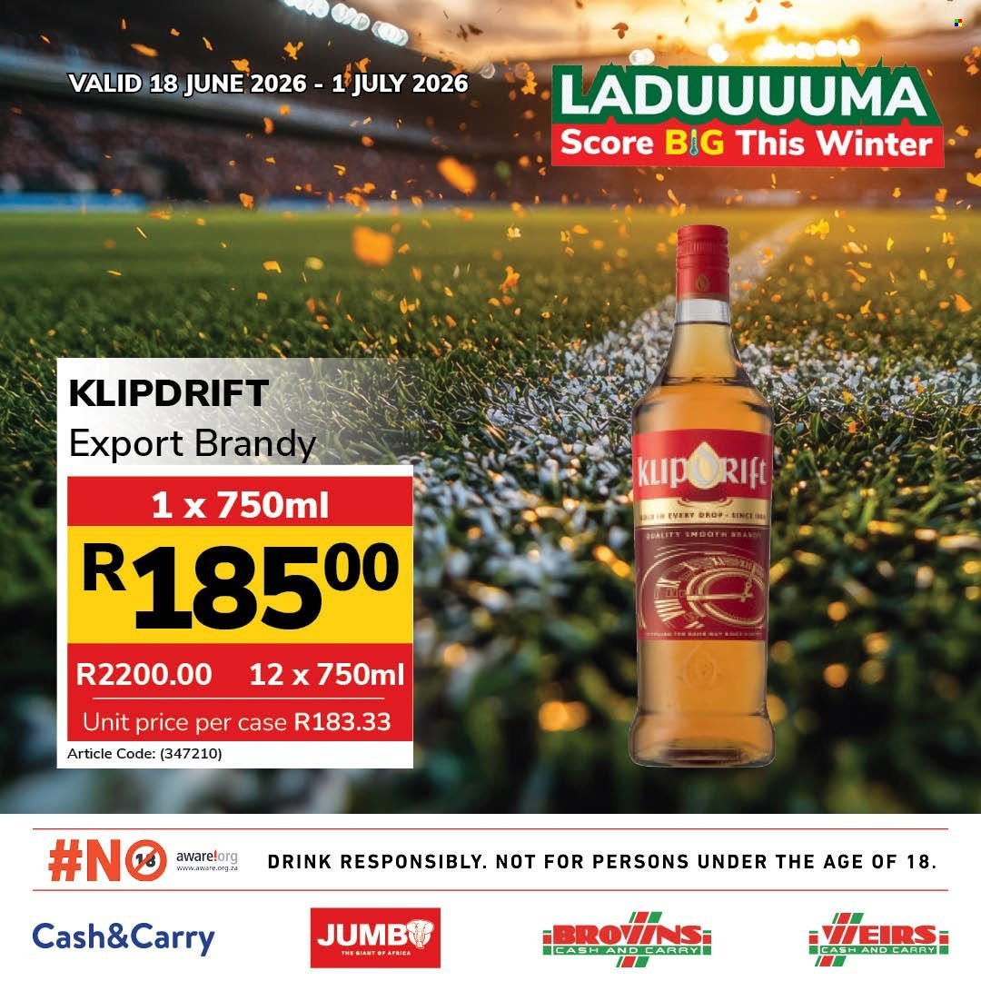 JUMBO CASH & CARRY specials - From Thursday 18 Jun 2026