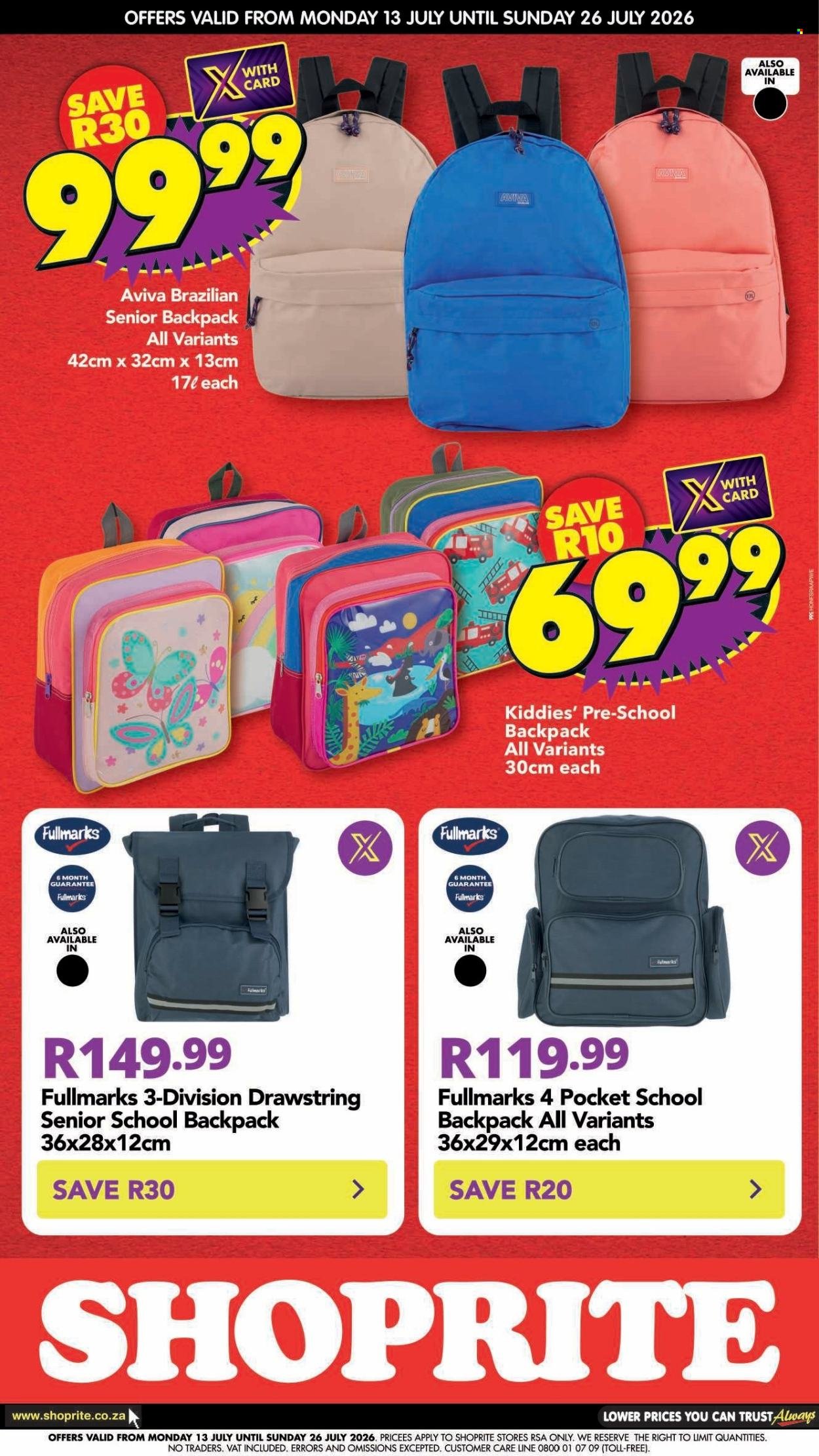SHOPRITE specials - Back To School