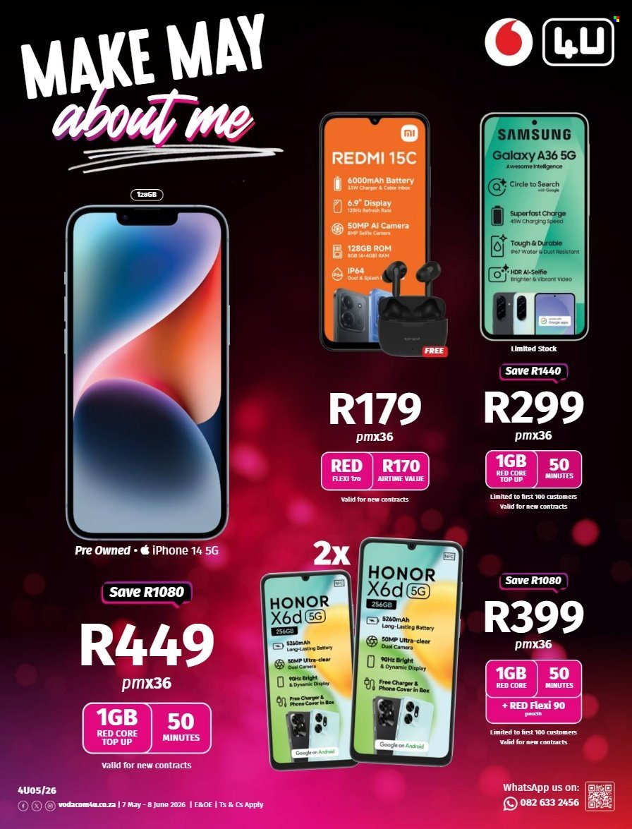 VODACOM specials - From Thursday 7 May 2026 (2026-05-07 - 2026-06-08) | 1
