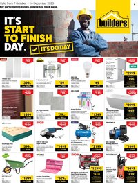 BUILDERS specials - It's Start to Finish Day (2025-10-07 - 2025-12-16)