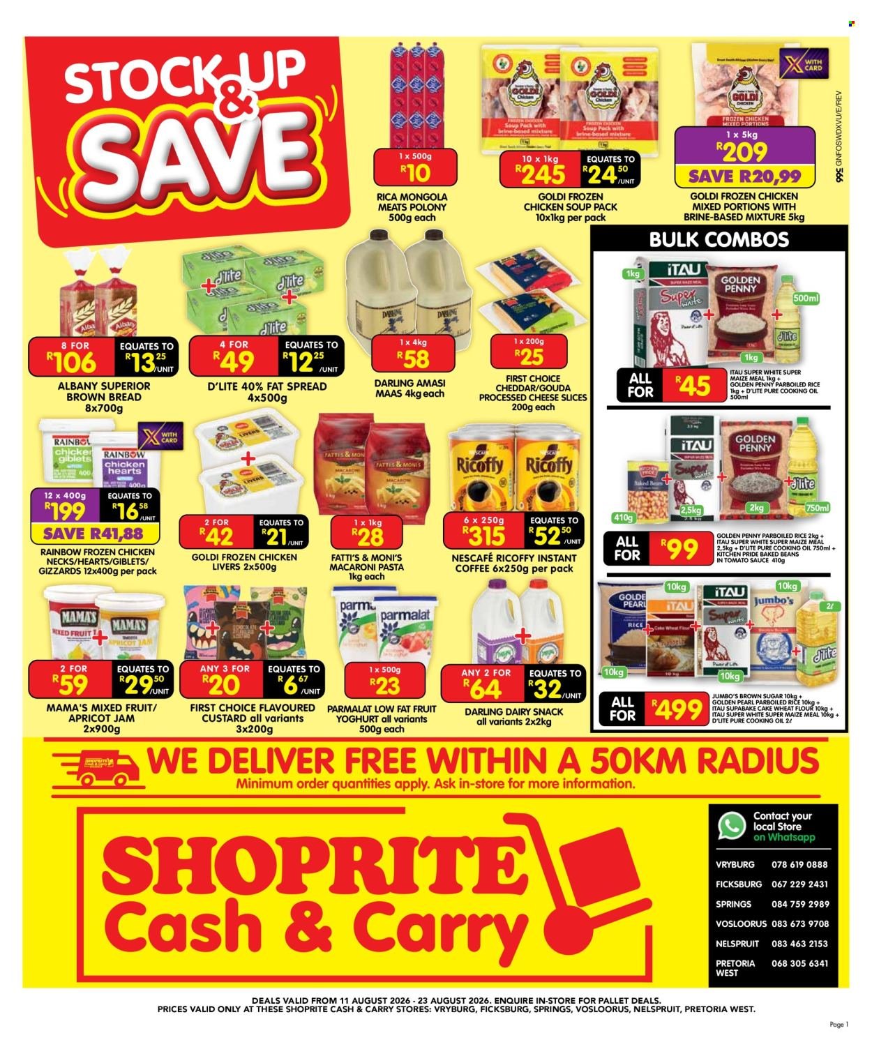 SHOPRITE specials - Cash & Carry Mid Month Savings Exclusive Gauteng