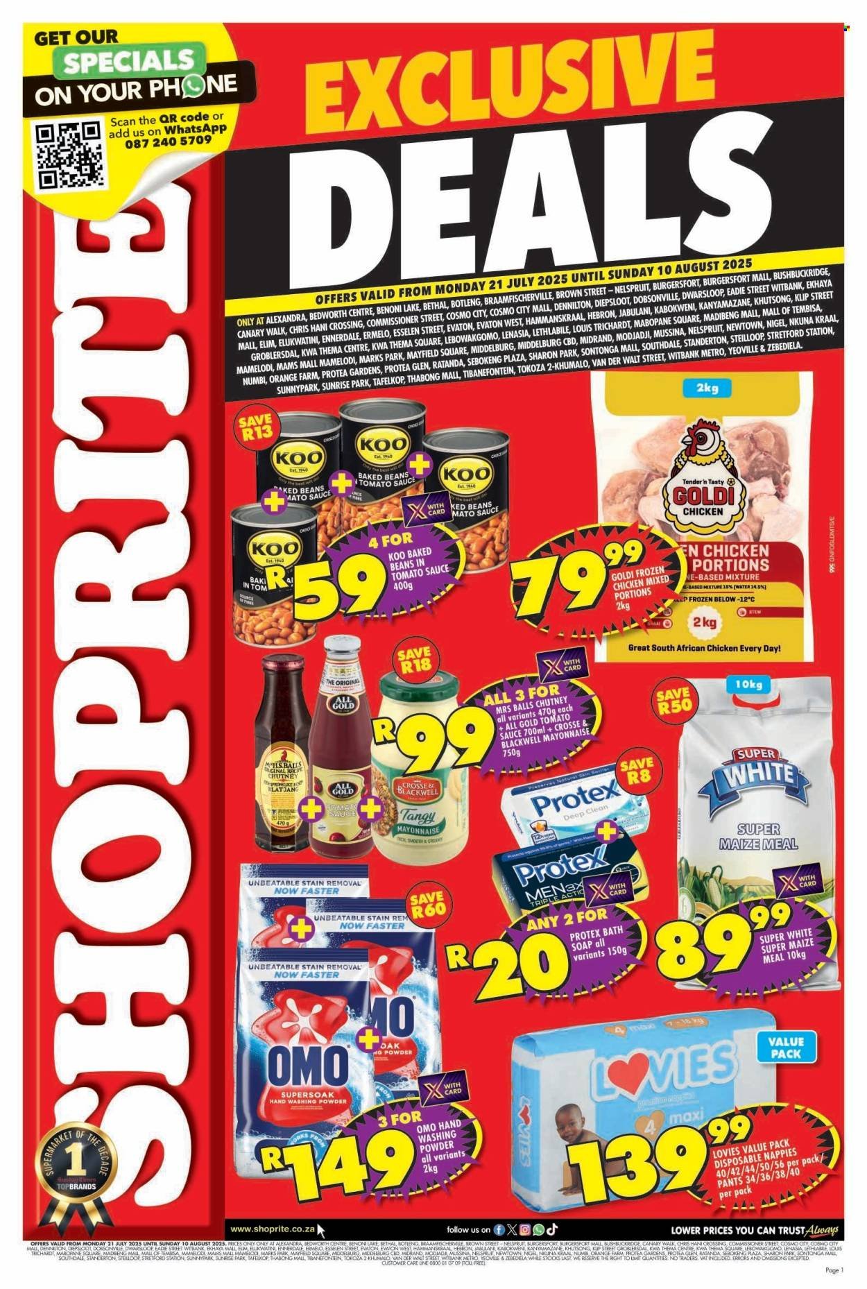 SHOPRITE specials - Major Deals Exclusive Gauteng (2025-07-21 - 2025-08-10) | 1