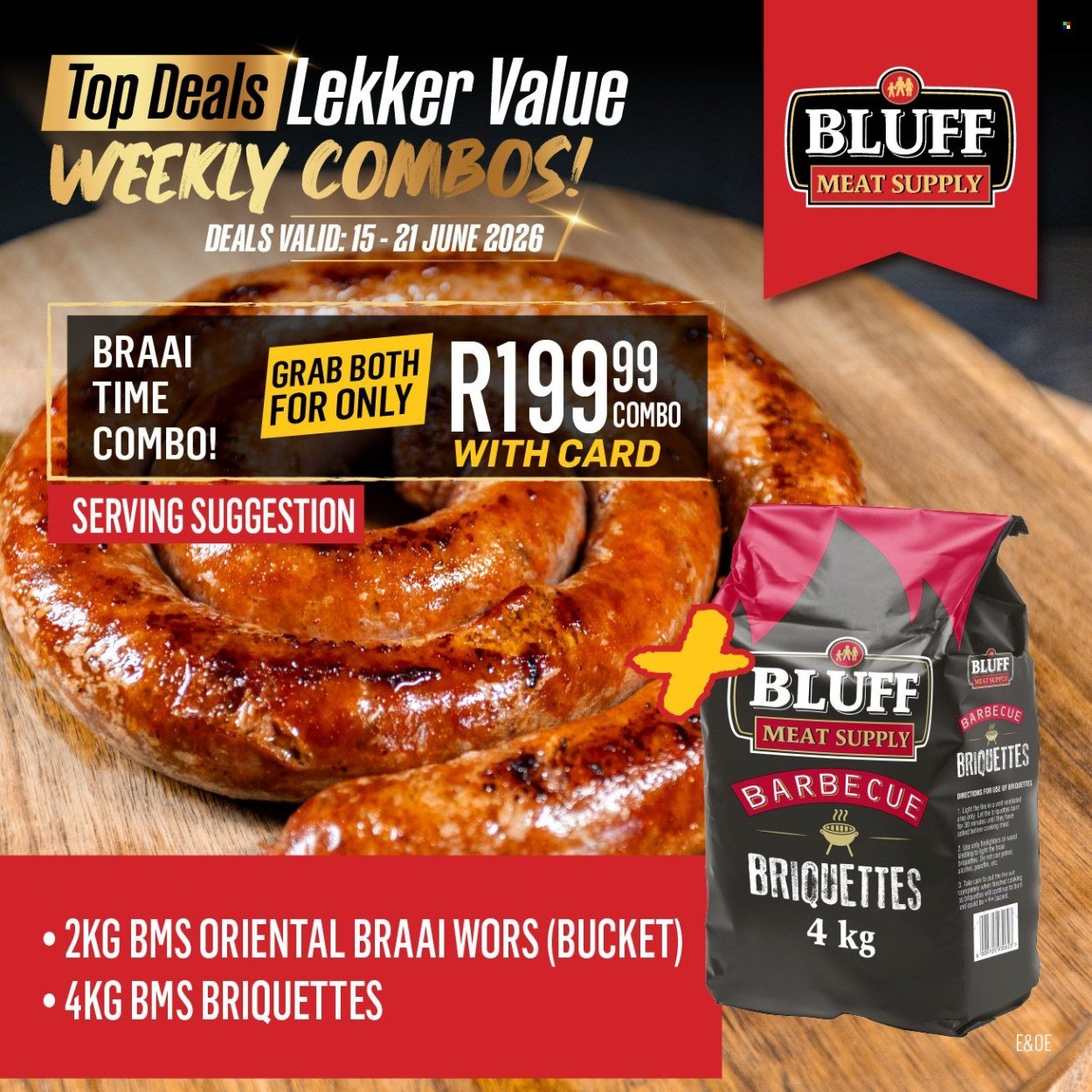 BLUFF MEAT SUPPLY specials - From Monday 15 Jun 2026
