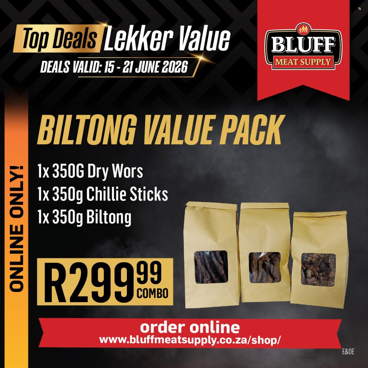 BLUFF MEAT SUPPLY specials - From Monday 15 Jun 2026