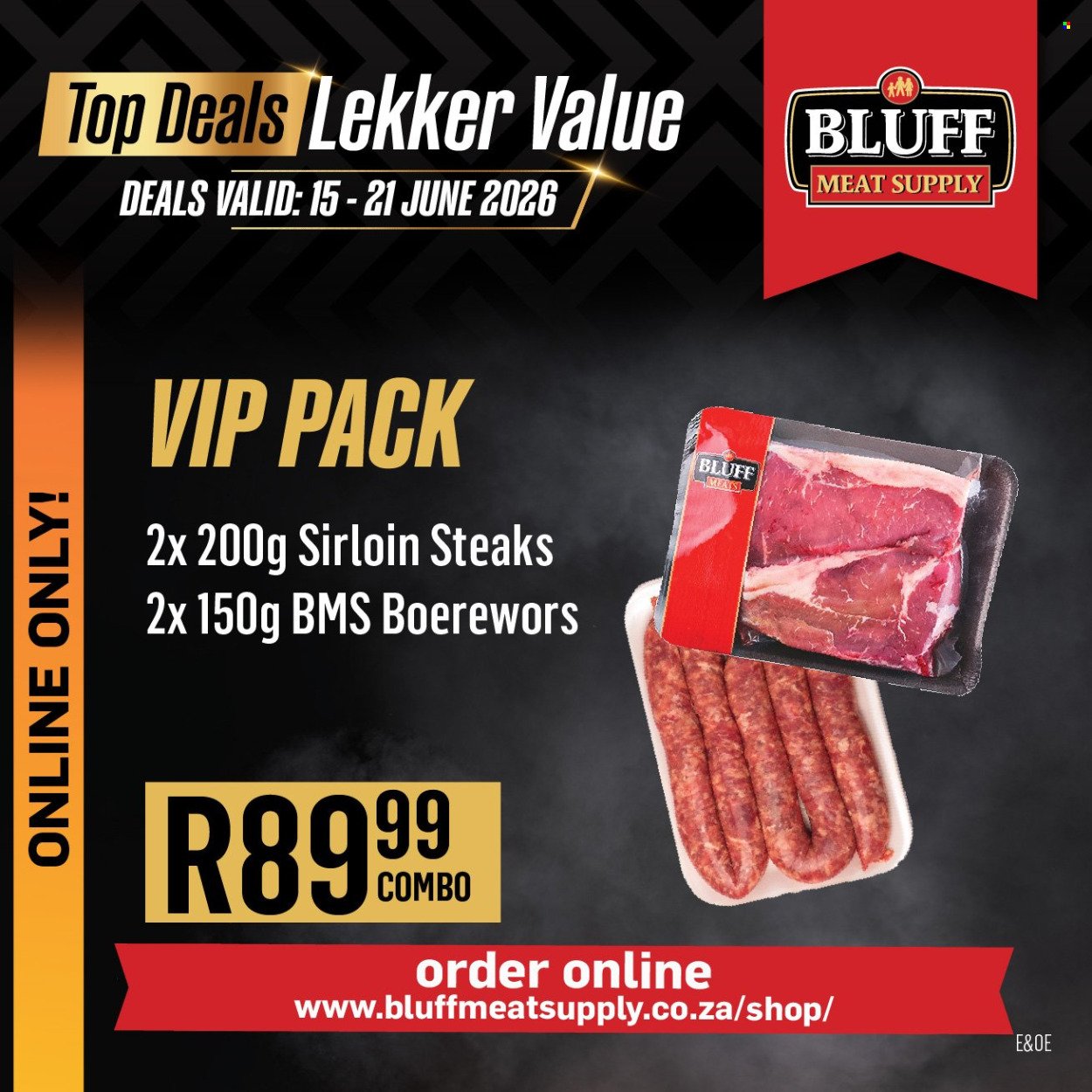 BLUFF MEAT SUPPLY specials - From Monday 15 Jun 2026