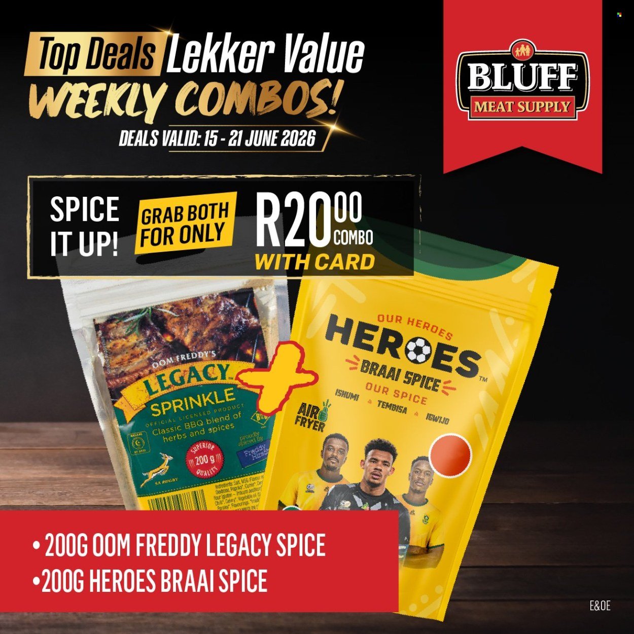 BLUFF MEAT SUPPLY specials - From Monday 15 Jun 2026