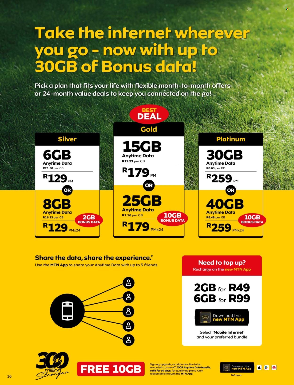 MTN specials - From Monday 9 Mar 2026 (2026-03-09 - 2026-04-06) | 16