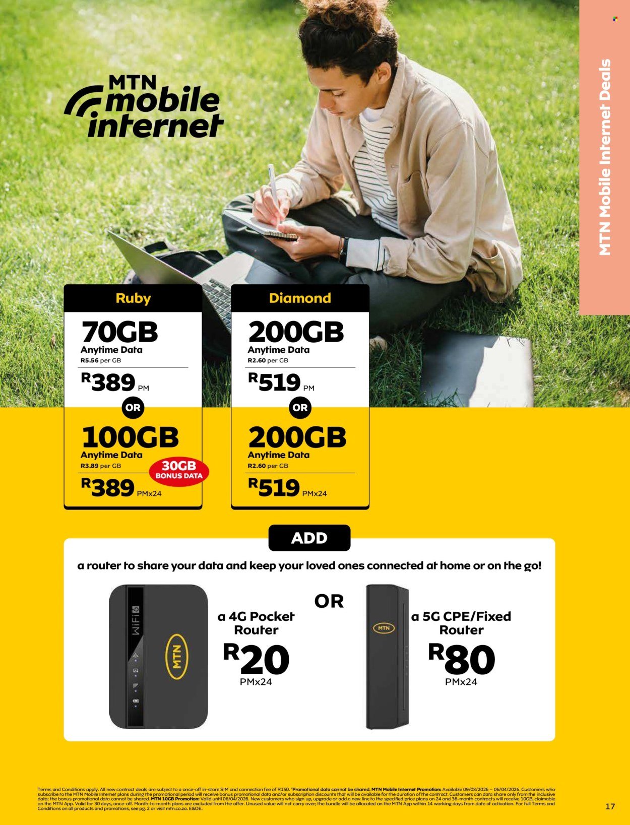 MTN specials - From Monday 9 Mar 2026 (2026-03-09 - 2026-04-06) | 17