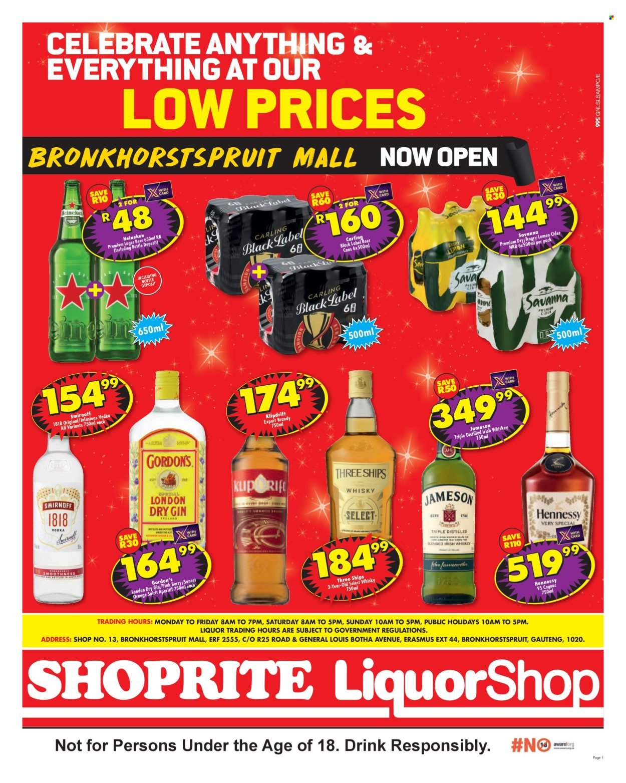 SHOPRITE specials - LiquorShop Low Prices Bronkhorstspruit