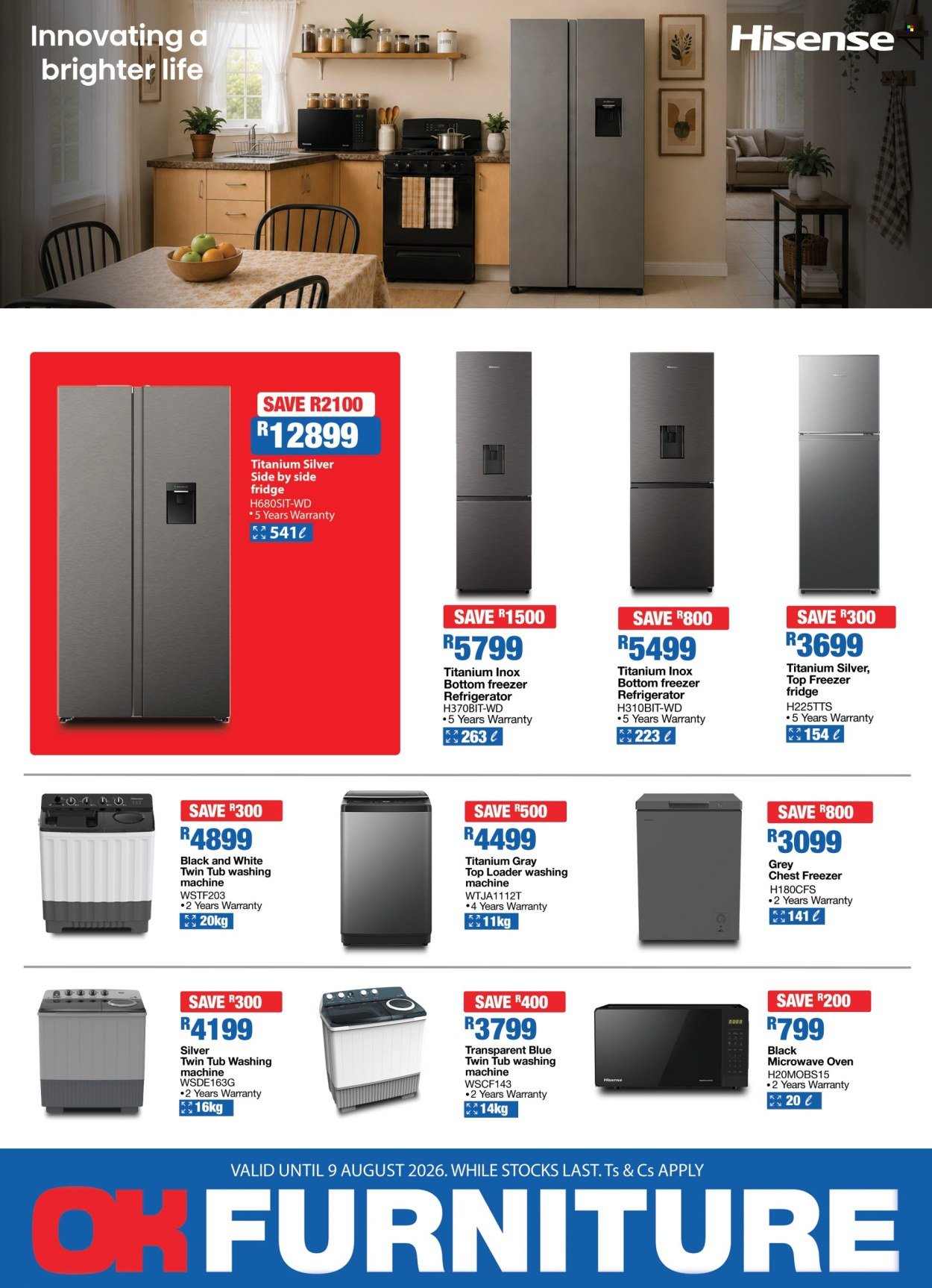 OK FURNITURE specials - From Wednesday 29 Jul 2026