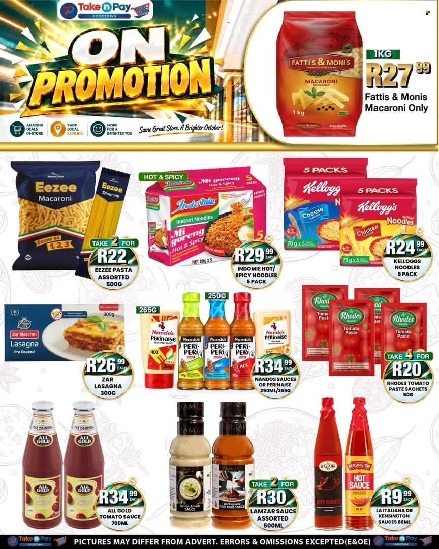 TAKE N PAY specials - From Monday 5 Oct 2026