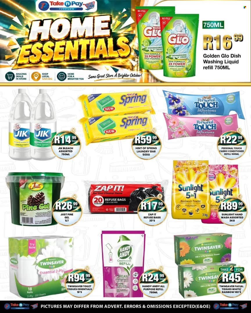 TAKE N PAY specials - From Monday 5 Oct 2026