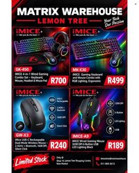 MATRIX WAREHOUSE specials - October 2026
