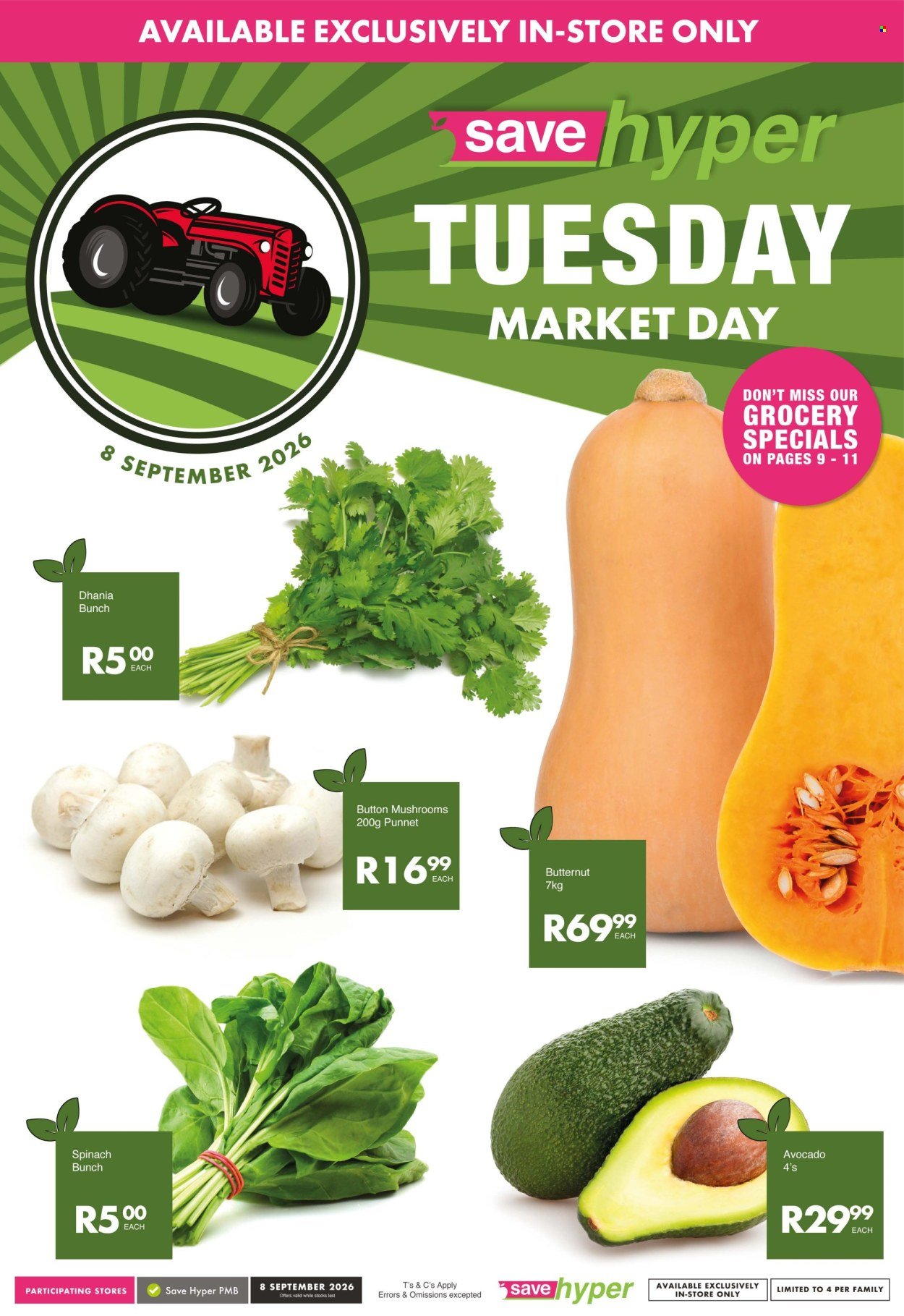SAVE specials - From Tuesday 8 Sept 2026